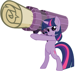 Size: 6000x5643 | Tagged: safe, artist:maximillianveers, character:twilight sparkle, species:pony, absurd resolution, bipedal, cannon, cannon ponies, female, simple background, solo, transparent background, vector