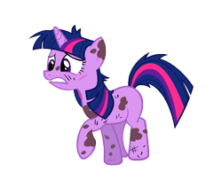 Size: 10000x8438 | Tagged: safe, artist:alexpony, character:twilight sparkle, character:twilight sparkle (unicorn), species:pony, species:unicorn, episode:it's about time, g4, my little pony: friendship is magic, absurd resolution, blank flank, dirty, female, mare, nervous, raised hoof, scar, simple background, solo, transparent background, vector