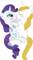 Size: 2404x4418 | Tagged: safe, artist:benybing, character:prince blueblood, character:rarity, ship:rariblood, blushing, female, kissing, male, shipping, simple background, straight, transparent background, vector