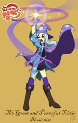 Size: 972x1533 | Tagged: safe, artist:didj, character:trixie, humanized, illusionist, my little mages
