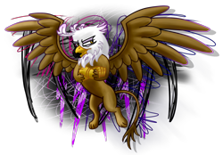 Size: 2012x1400 | Tagged: safe, artist:wolframclaws, character:gilda, species:griffon, rule 63, simple background, solo, transparent background