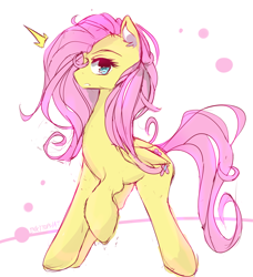 Size: 2018x2217 | Tagged: safe, artist:inkytophat, character:fluttershy, species:pegasus, species:pony, ear fluff, female, mare, profile, solo