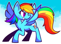 Size: 1000x726 | Tagged: safe, artist:mister-markers, character:rainbow dash, female, solo