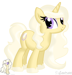 Size: 2390x2500 | Tagged: safe, artist:sandra626, oc, oc only, species:pony, species:unicorn, commission, looking at you, ophelia, simple background, solo, transparent background