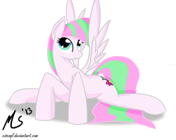 Size: 1000x792 | Tagged: safe, artist:ciscoql, character:blossomforth, female, flexible, solo, splits