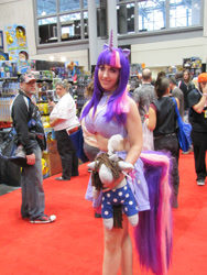 Size: 3000x4000 | Tagged: safe, artist:sarahn29, character:smarty pants, character:twilight sparkle, species:human, convention, cosplay, irl, irl human, new york comic con, new york comic con 2012, nycc, photo, plushie