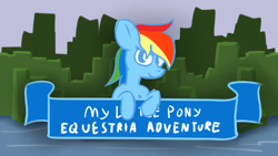 Size: 1366x768 | Tagged: safe, artist:mostlyponyart, character:rainbow dash, female, game, solo