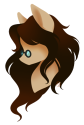 Size: 220x327 | Tagged: safe, artist:haventide, oc, oc only, species:pony, bust, female, glasses, mare, solo