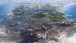 Size: 1920x1080 | Tagged: safe, artist:cmaggot, edit, beautiful, bird's eye view, equestria, map, map of equestria, realistic, scenery, scenery porn, topographical