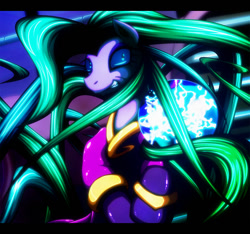Size: 800x750 | Tagged: safe, artist:c.d.i., character:mane-iac, electro orb, female, solo