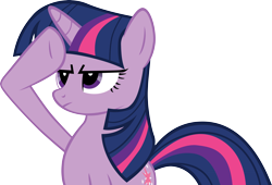 Size: 5492x3736 | Tagged: safe, artist:sircinnamon, edit, character:twilight sparkle, purple, rainbow dash salutes, recolor, salute, simple background, transparent background, vector