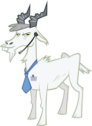 Size: 1484x2024 | Tagged: safe, artist:sircinnamon, species:goat, cloven hooves, name tag, necktie, simple background, transparent background, vector