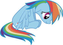 Size: 6561x4662 | Tagged: safe, artist:sircinnamon, character:rainbow dash, absurd resolution, sad, simple background, transparent background, vector