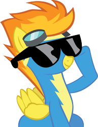 Size: 2238x2896 | Tagged: safe, artist:sircinnamon, character:spitfire, goggles, high res, simple background, sunglasses, transparent background, vector
