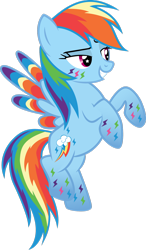 Size: 1024x1750 | Tagged: safe, artist:benybing, character:rainbow dash, colored wings, female, multicolored wings, rainbow power, rainbow wings, simple background, solo, transparent background, vector