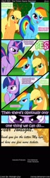 Size: 477x1670 | Tagged: safe, artist:ciscoql, character:applejack, character:rainbow dash, character:twilight sparkle, episode:the ticket master, g4, my little pony: friendship is magic, comic