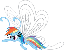 Size: 14397x11269 | Tagged: safe, artist:benybing, character:rainbow dash, species:breezies, episode:it ain't easy being breezies, g4, my little pony: friendship is magic, absurd resolution, breeziefied, cute, female, hilarious in hindsight, rainbow breez, solo, species swap