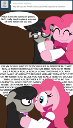 Size: 500x881 | Tagged: safe, artist:sonic-chaos, character:octavia melody, character:pinkie pie, ask, clothing, four string samurai, glasses, suit, tumblr