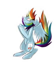 Size: 917x1024 | Tagged: safe, artist:insanitylittlered, character:rainbow dash, species:pegasus, species:pony, female, solo