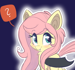 Size: 1280x1200 | Tagged: safe, artist:indiefoxtail, character:flutterbat, character:fluttershy, species:bat pony, species:pony, askbattyshy, female, solo, tumblr