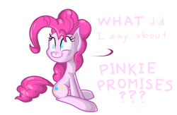 Size: 850x553 | Tagged: safe, artist:trace-101, character:pinkie pie, female, pinkie promise, solo