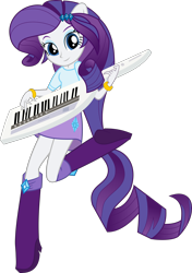 Size: 2112x3000 | Tagged: safe, artist:katequantum, character:rarity, episode:player piano, equestria girls:rainbow rocks, g4, my little pony: equestria girls, my little pony:equestria girls, female, keytar, musical instrument, ponied up, simple background, solo, transparent background, vector