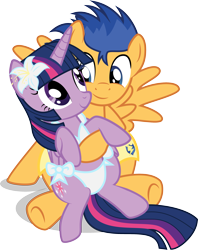 Size: 2391x3026 | Tagged: safe, artist:benybing, character:flash sentry, character:twilight sparkle, character:twilight sparkle (alicorn), species:alicorn, species:pony, ship:flashlight, bikini, clothing, female, flower, flower in hair, hug, male, mare, shipping, simple background, smiling, straight, swimsuit, transparent background, vector