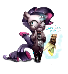 Size: 1261x1372 | Tagged: safe, artist:carligercarl, character:rarity, chocolate, crossover, derp, female, gir, invader zim, simple background, solo, transparent background