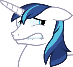 Size: 3289x3031 | Tagged: safe, artist:firestorm-can, character:shining armor, species:pony, species:unicorn, .svg available, floppy ears, high res, lip bite, male, reaction image, simple background, solo, stallion, transparent background, vector