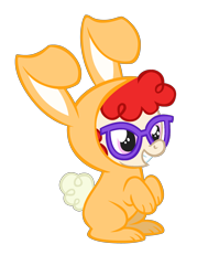 Size: 3000x3771 | Tagged: safe, artist:bronyboy, character:twist, bunny costume, clothing, cute, female, glasses, solo, twistabetes, weapons-grade cute