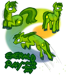 Size: 1074x1164 | Tagged: safe, artist:wolframclaws, species:earth pony, species:pony, emerald ray, male, simple background, solo, stallion, transparent background