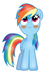 Size: 3048x5136 | Tagged: safe, artist:bigccv, character:rainbow dash, blushing, simple background, transparent background, vector