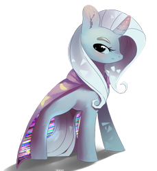 Size: 1280x1397 | Tagged: dead source, safe, artist:carligercarl, character:trixie, species:pony, species:unicorn, cape, cloak, clothing, female, mare, simple background, solo, transparent background, trixie's cape