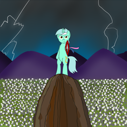 Size: 1000x1000 | Tagged: safe, artist:alexstrazse, character:lyra heartstrings, species:pony, army, bipedal, lightning, sword, weapon