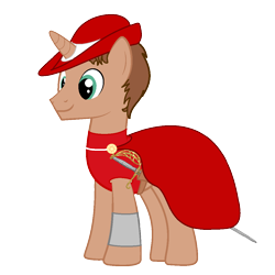 Size: 1100x1100 | Tagged: safe, artist:peternators, artist:redmagepony, oc, oc only, oc:heroic armour, rapier, red mage, solo, sword