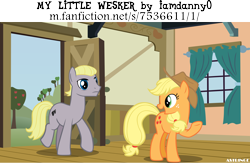 Size: 6176x4015 | Tagged: safe, artist:astringe, character:applejack, absurd resolution, albert wesker, crossover, fanfic, my little wesker, ponified, resident evil, this will end in death, this will end in pain, this will end in tears and/or death, this will not end well