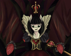 Size: 2812x2212 | Tagged: safe, artist:insanitylittlered, alice:madness returns, american mcgee's alice, ponified, red queen, solo