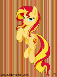 Size: 1280x1724 | Tagged: safe, artist:ciscoql, character:sunset shimmer, species:pony, species:unicorn, female, solo