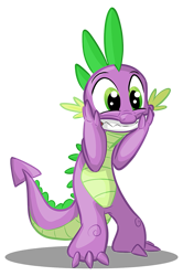 Size: 665x1000 | Tagged: safe, artist:secoh2000, character:spike, species:dragon, cute, male, simple background, smiling, solo, spikabetes, transparent background