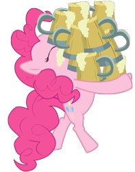 Size: 3555x4511 | Tagged: safe, artist:bigccv, character:pinkie pie, episode:the super speedy cider squeezy 6000, g4, my little pony: friendship is magic, cider, female, simple background, solo, transparent background, vector
