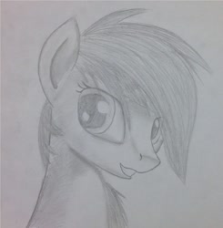 Size: 1024x1046 | Tagged: safe, artist:marmorexx, character:rainbow dash, monochrome, sketch, traditional art