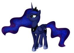 Size: 900x643 | Tagged: safe, artist:iraincloud, character:princess luna, female, simple background, solo