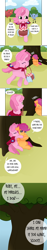 Size: 1280x6747 | Tagged: safe, artist:tentacuddles, character:ruby pinch, character:scootaloo, species:bird, species:pegasus, species:pony, ask, ask pinchy, basket, cake, comic, crying, hug, mouth hold, singing, tree, tumblr