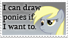 Size: 99x56 | Tagged: safe, artist:sonic-chaos, character:derpy hooves, species:pegasus, species:pony, deviantart stamp, female, mare, mouthpiece