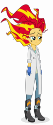 Size: 9000x21000 | Tagged: safe, artist:ivacatherianoid, character:sunset shimmer, episode:the science of magic, equestria girls:friendship games, g4, my little pony: equestria girls, my little pony:equestria girls, absurd resolution, canterlot high, female, simple background, solo, sunset the science gal, transparent background, vector