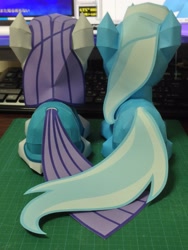 Size: 2448x3264 | Tagged: safe, artist:robi, character:maud pie, character:trixie, species:earth pony, species:pony, species:unicorn, ship:mauxie, female, irl, lesbian, mare, papercraft, photo, shipper on deck, shipping