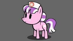 Size: 1920x1080 | Tagged: safe, artist:yoshigreenwater, character:nurse sweetheart, adobe flash, female, paper mario, paper pony, smiling, solo, style emulation, vector