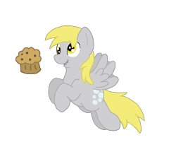 Size: 2226x2002 | Tagged: safe, artist:thedoggygal, character:derpy hooves, species:pegasus, species:pony, female, high res, mare, muffin, solo
