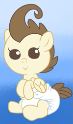 Size: 415x696 | Tagged: safe, artist:ced75, artist:fillyscoots42, character:pound cake, baby, diaper, male, poofy diaper, solo