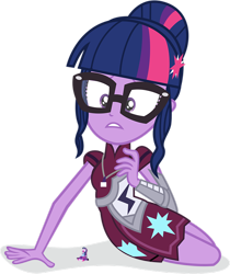 Size: 2000x2383 | Tagged: safe, artist:ivacatherianoid, artist:strumfreak, character:twilight sparkle, character:twilight sparkle (alicorn), character:twilight sparkle (scitwi), species:alicorn, species:eqg human, equestria girls:friendship games, g4, my little pony: equestria girls, my little pony:equestria girls, backpack, clothing, crossing the memes, exploitable meme, giantess, glasses, high res, macro, meme, self paradox, simple background, skirt, transparent background, twiscream, twolight
